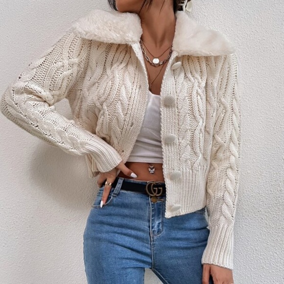 BellanBlue Sweaters - Cozy Chunky Knit Button up Teddy Cardigan